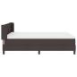 Preview: Boxspringbett mit Kopfteil Dunkelbraun 200 x 160 cm Stoff