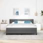Preview: Boxspringbett mit Kopfteil Dunkelgrau 200 x 180 cm Stoff