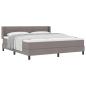 Preview: Boxspringbett mit Kopfteil Taupe 200 x 180 cm Stoff