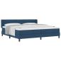 Preview: Boxspringbett mit Kopfteil Blau 200 x 200 cm Stoff
