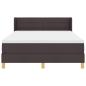 Preview: Boxspringbett mit Matratze Dunkelbraun 200 x 140 cm Stoff