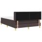 Preview: Boxspringbett mit Matratze Dunkelbraun 200 x 160 cm Stoff