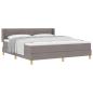 Preview: Boxspringbett mit Kopfteil Taupe 200 x 180 cm Stoff