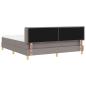 Preview: Boxspringbett mit Kopfteil Taupe 200 x 180 cm Stoff