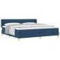 Preview: Boxspringbett mit Matratze mit Kopfteil Blau 200 x 200 cm Stoff