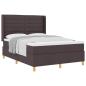 Preview: Boxspringbett mit Matratze Dunkelbraun 140 x 190 cm Stoff