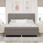 Preview: Boxspringbett mit Kopfteil Taupe 180 x 200 cm Stoff