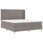 Preview: Boxspringbett mit Kopfteil Taupe 180 x 200 cm Stoff