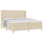 Preview: Boxspringbett mit Matratze Creme 200 x 200 cm Stoff
