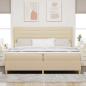 Preview: Boxspringbett mit Matratze Creme 200 x 200 cm Stoff