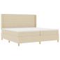 Preview: Boxspringbett mit Matratze Creme 200 x 200 cm Stoff
