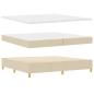 Preview: Boxspringbett mit Matratze Creme 200 x 200 cm Stoff