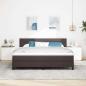 Preview: Boxspringbett mit Kopfteil Dunkelbraun 180 x 200 cm Stoff