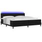 Preview: Boxspringbett mit LED-Lichtleisten Schwarz 200 x 200 cm Stoff