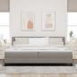 Preview: Boxspringbett mit LED-Lichtleisten Taupe 200 x 200 cm Stoff