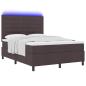 Preview: Boxspringbett mit Matratze Dunkelbraun 140 x 190 cm Stoff