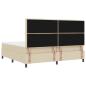 Preview: Boxspringbett mit Matratze mit LED Creme 200 x 200 cm Stoff
