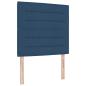 Preview: LED Boxspringbett mit Kopfteil Blau 120 x 200 cm Stoff