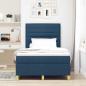 Preview: LED Boxspringbett mit Kopfteil Blau 120 x 200 cm Stoff