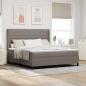 Preview: ARDEBO.de - LED Boxspringbett mit Kopfteil Taupe 180 x 200 cm Stoff