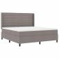 Preview: LED Boxspringbett mit Kopfteil Taupe 180 x 200 cm Stoff