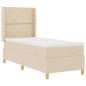 Preview: Boxspringbett mit LED-Lichtleisten Creme 80 x 200 cm Stoff