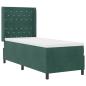 Preview: Boxspringbett mit Matratze mit LED Dunkelgrün 80 x 200 cm Samt