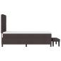 Preview: Boxspringbett mit Kopfteil Dunkelbraun 80 x 200 cm Stoff