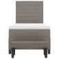Preview: Boxspringbett mit Kopfteil Taupe 80 x 200 cm Stoff