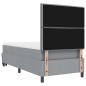 Preview: Boxspringbett mit Kopfteil Hellgrau 90 x 190 cm Stoff