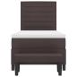 Preview: Boxspringbett mit Kopfteil Dunkelbraun 90 x 190 cm Stoff