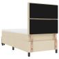 Preview: Boxspringbett mit Kopfteil Creme 90 x 190 cm Stoff