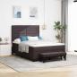 Preview: ARDEBO.de - Boxspringbett mit Kissen Dunkelbraun 140 x 190 cm Stoff