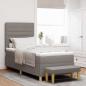 Preview: ARDEBO.de - Boxspringbett mit Kissen mit Kopfteil Taupe 200 x 90 cm Stoff