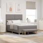 Preview: ARDEBO.de - Boxspringbett mit Kopfteil Taupe 200 x 160 cm Stoff