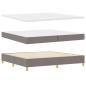 Preview: Boxspringbett mit Kissen mit Kopfteil Taupe 200 x 200 cm Stoff
