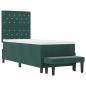 Preview: Boxspringbett mit Kissen Dunkelgrün 200 x 80 cm Samt