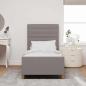 Preview: Bettgestell mit Kopfteil Taupe 100 x 200 cm Stoff