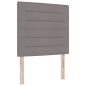 Preview: Bettgestell mit Kopfteil Taupe 100 x 200 cm Stoff