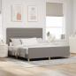Preview: ARDEBO.de - Bettgestell mit Kopfteil Taupe 180 x 200 cm Stoff