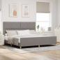 Preview: ARDEBO.de - Bettgestell mit Kopfteil Taupe 200 x 200 cm Stoff