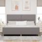 Preview: Bettgestell mit Kopfteil Taupe 200 x 200 cm Stoff