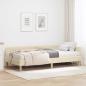 Preview: ARDEBO.de - Eckbettgestell mit Matratze 2 stk. Creme 90 x 190 cm Stoff