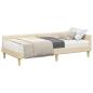 Preview: Eckbettgestell mit Matratze 2 stk. Creme 90 x 190 cm Stoff