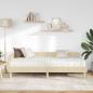 Preview: Eckbettgestell mit Matratze 2 stk. Creme 90 x 190 cm Stoff
