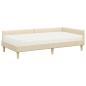 Preview: Eckbettgestell mit Matratze 2 stk. Creme 90 x 190 cm Stoff