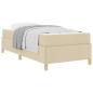 Preview: Bettrahmen Creme 80 x 200 cm Stoff