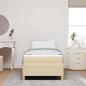 Preview: Bettrahmen Creme 80 x 200 cm Stoff