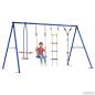 Preview: Outdoor Schaukelset Mehrfarbig Stahl und PE