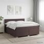 Preview: ARDEBO.de - Boxspringbett mit Matratze Dunkelbraun 140 x 190 cm Stoff